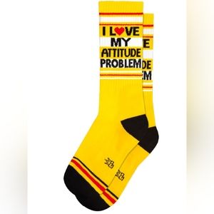 I Love My Attitude Problem Socks. Unisex. Crew. NWT